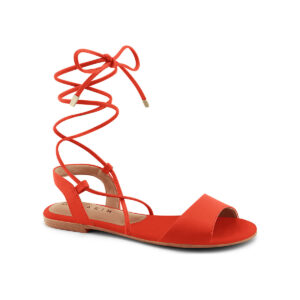 Sandalia Plana de Tiras Altas