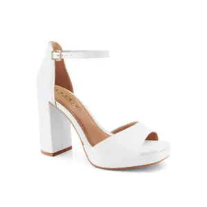 Sandalia Clasica con Tacon Cuadrado Alto